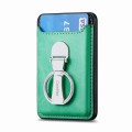 Magsafe Folding Ring Phone Card Bag Case for iPhone 15 / iPhone 14 / iPhone 13(Green)