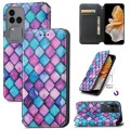 For vivo S18 Pro CaseNeo Colorful Magnetic Leather Phone Case(Purple Scales)