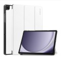 For Samsung Galaxy Tab A9+ 11.0 ENKAY Tri-fold Custer Texture Leather Smart Tablet Case(White)