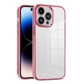 For iPhone 14 Pro Max Ice Color Clear PC Hybrid TPU Phone Case(Pink)