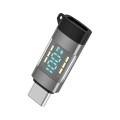 USB-C / Type-C to Type-C OTG Adapter with Digital Display(Silver)