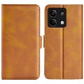For Xiaomi Redmi Note 13 Dual-side Magnetic Buckle Horizontal Flip Leather Phone Case(Yellow)