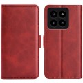 For Xiaomi 14 Pro Dual-side Magnetic Buckle Horizontal Flip Leather Phone Case(Red)