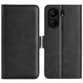 For Xiaomi Redmi 13C Dual-side Magnetic Buckle Horizontal Flip Leather Phone Case(Black)