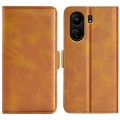 For Xiaomi Redmi 13C Dual-side Magnetic Buckle Horizontal Flip Leather Phone Case(Yellow)