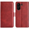For Xiaomi Redmi 13C Dual-side Magnetic Buckle Horizontal Flip Leather Phone Case(Red)