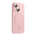 For iPhone 15 Plus ENKAY MagSafe Matte TPU Phone Case with Lens Film(Pink)