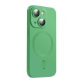 For iPhone 14 Plus ENKAY MagSafe Matte TPU Phone Case with Lens Film(Green)