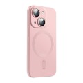 For iPhone 14 ENKAY MagSafe Matte TPU Phone Case with Lens Film(Pink)