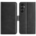 For Samsung Galaxy A15 Dual-side Magnetic Buckle Horizontal Flip Leather Phone Case(Black)