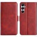 For Samsung Galaxy A05 Dual-side Magnetic Buckle Horizontal Flip Leather Phone Case(Red)