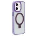 For iPhone 12 Starlink Stand Clear Magsafe Phone Case(Purple)