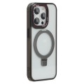 For iPhone 12 Pro Starlink Stand Clear Magsafe Phone Case(Black)