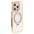 For iPhone 12 Pro Starlink Stand Clear Magsafe Phone Case(Orange)