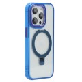 For iPhone 12 Pro Starlink Stand Clear Magsafe Phone Case(Blue)