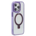 For iPhone 12 Pro Starlink Stand Clear Magsafe Phone Case(Purple)