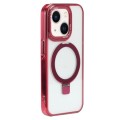 For iPhone 13 Starlink Stand Clear Magsafe Phone Case(Red)