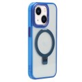 For iPhone 13 Starlink Stand Clear Magsafe Phone Case(Blue)
