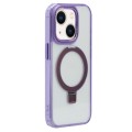 For iPhone 14 Starlink Stand Clear Magsafe Phone Case(Purple)