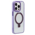 For iPhone 15 Pro Max Starlink Stand Clear Magsafe Phone Case(Purple)