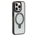 For iPhone 15 Pro Starlink Stand Clear Magsafe Phone Case(Black)