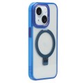 For iPhone 15 Plus Starlink Stand Clear Magsafe Phone Case(Blue)