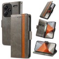 For Xiaomi Redmi Note 13 Pro+ CaseNeo Splicing Dual Magnetic Buckle Leather Phone Case(Grey)