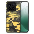 For Xiaomi 14 Retro Camouflage Leather Back Phone Case(Yellow)