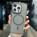 For iPhone 15 Pro Transparent TPU Hybrid PC Magsafe Phone Case(Black)