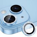 For iPhone 15 / 15 Plus ENKAY AR Anti-reflection Individual Diamond Ring Camera Lens Glass Full Film