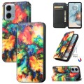 For Motorola Moto G24 Power CaseNeo Colorful Magnetic Leather Phone Case(Colorful Cloud)