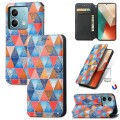 For Xiaomi Redmi Note 13 5G CaseNeo Colorful Magnetic Leather Phone Case(Rhombus Mandala)