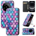 For Xiaomi Redmi A3 CaseNeo Colorful Magnetic Leather Phone Case(Purple Scales)