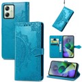 For Motorola G54 5G Mandala Flower Embossed Leather Phone Case(Blue)