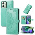 For Motorola G54 5G Mandala Flower Embossed Leather Phone Case(Green)