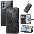 For Motorola Moto G24 Power Mandala Flower Embossed Leather Phone Case(Black)