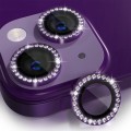 For iPhone 14 / 14 Plus ENKAY AR Anti-reflection Individual Diamond Ring Camera Lens Glass Full Film