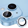 For iPhone 14 / 14 Plus ENKAY AR Anti-reflection Individual Diamond Ring Camera Lens Glass Full Film