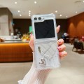 For Samsung Galaxy Z Flip5 Electroplated Mirror Love Heart Phone Case(Mirror)
