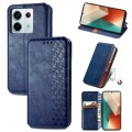 For Xiaomi Redmi Note 13 Pro Cubic Grid Pressed Magnetic Leather Phone Case(Blue)