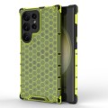 For Samsung Galaxy S24 Ultra 5G Shockproof Honeycomb Phone Case(Green)