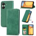 For Xiaomi Redmi 13C Retro Skin Feel Magnetic Flip Leather Phone Case(Green)