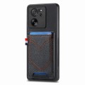 For Xiaomi 13T / 13T Pro Denim Texture Leather Skin Phone Case with Card Slot(Black)