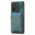 For Xiaomi 13T / 13T Pro Denim Texture Leather Skin Phone Case with Card Slot(Green)