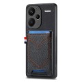For Xiaomi Redmi Note 13 Pro+ Denim Texture Leather Skin Phone Case with Card Slot(Black)