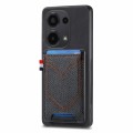 For Xiaomi Redmi Note 13 Pro 4G Denim Texture Leather Skin Phone Case with Card Slot(Black)