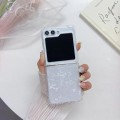 For Samsung Galaxy  Z Flip5 Shell Pattern Epoxy TPU Phone Case(White)