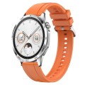 For Huawei Watch GT4 46mm Tire Pattern Silver Buckle Silicone Watch Band(Orange)