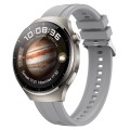 For Huawei Watch 4 Tire Pattern Silver Buckle Silicone Watch Band(Light Gray)
