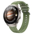 For Huawei Watch 4 Tire Pattern Silver Buckle Silicone Watch Band(Green)